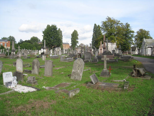 The tomb of the ghost girl was in a more modest section of Kensal Green Cemetery