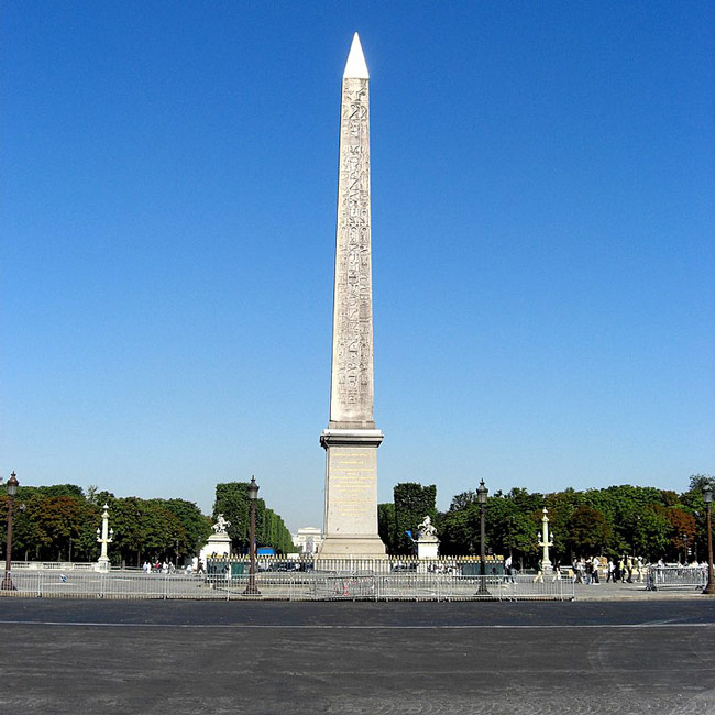 The Luxor obelisk in Place de la Concorde, Paris