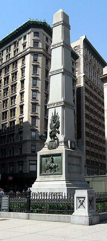 The Worth Monument obelisk in New York City